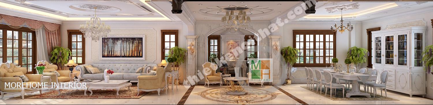 Thiết kế nội thất biệt thự tân cổ điển tại Quảng Ninh