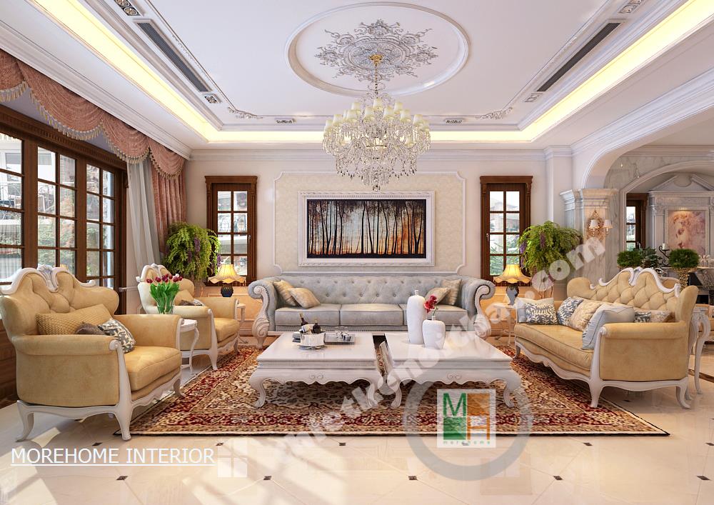 Thiết kế nội thất biệt thự tân cổ điển tại Quảng Ninh
