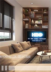 Thiết kế nội thất gỗ biệt thự hiện đại tại VinHome Thăng Long 