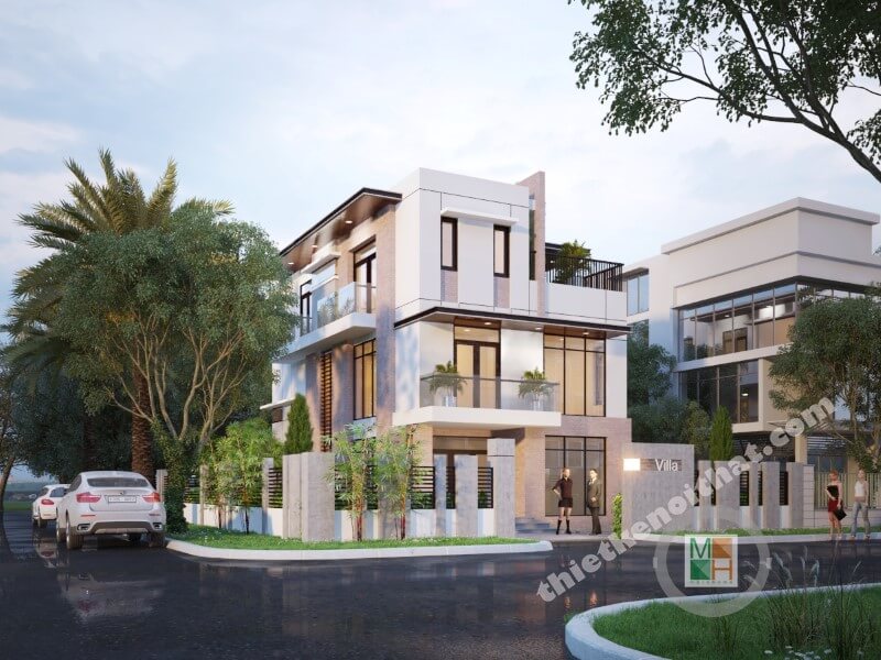 Thiết kế biệt thự đơn lập kiến trúc hiện đại ở Phú Mỹ Hưng Sài Gòn thiết kế biệt thự phố