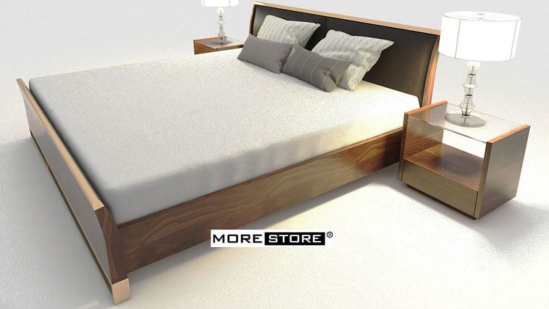 Mẫu giường ngủ công nghiệp An Cường MFC cao cấp có tên là MHG 00017 được bán tại siêu thị nội thất MoreHome.